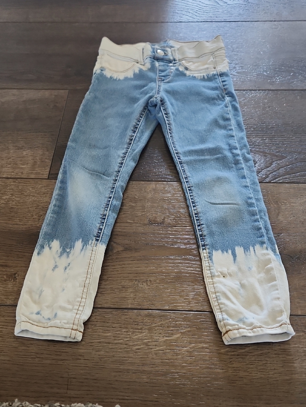 Wonder Nation Light Blue and White Dip Dye Skinny Leggings